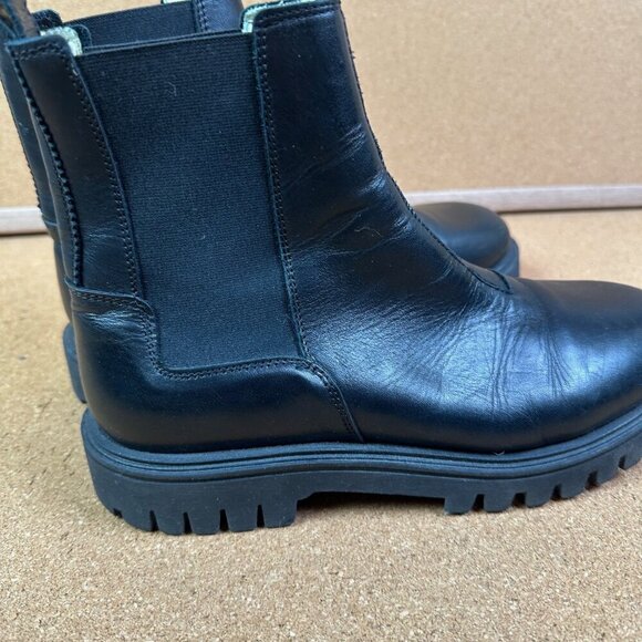 Beaumont Organic Milan Chelsea Boot in Black Italian Leather Size UK 7 / US 9 - Picture 5 of 7